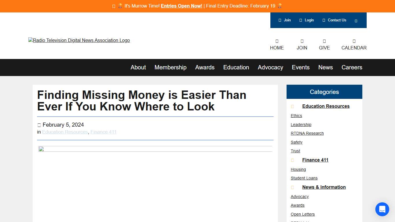 Finding Missing Money is Easier Than Ever If You Know Where to Look - Radio Television Digital News Association